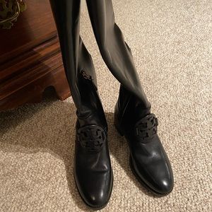 Black Tory Burch riding boots size 8